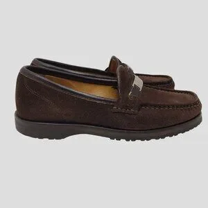 Coach | Shoes | Coach Brown Suede Womens Loafers With Metal  display picture 1